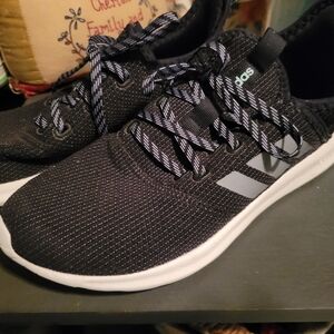 Adidas women's Black and grey stripe Sneakers